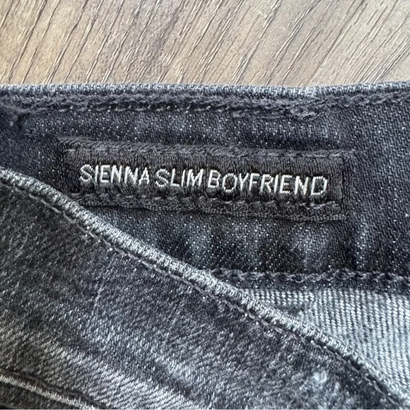 Lucky Brand Sienna Slim Boyfriend Dar Gray Distressed Jeans - Size 0 - Picture 11 of 15